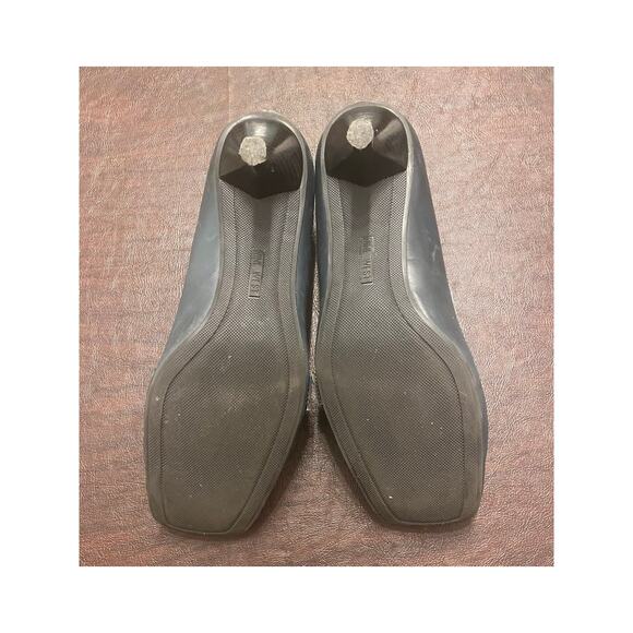 Vintage Y2K Nine West Leather Buckle Kitten Heels Gray Square Toe Pumps 8.5 M - Picture 6 of 9